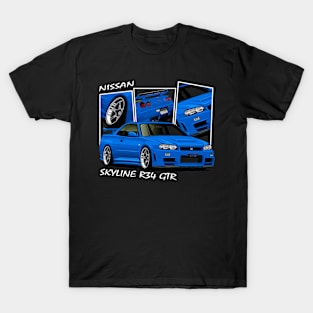 Nissan Skyline GTR R34, JDM Car T-Shirt